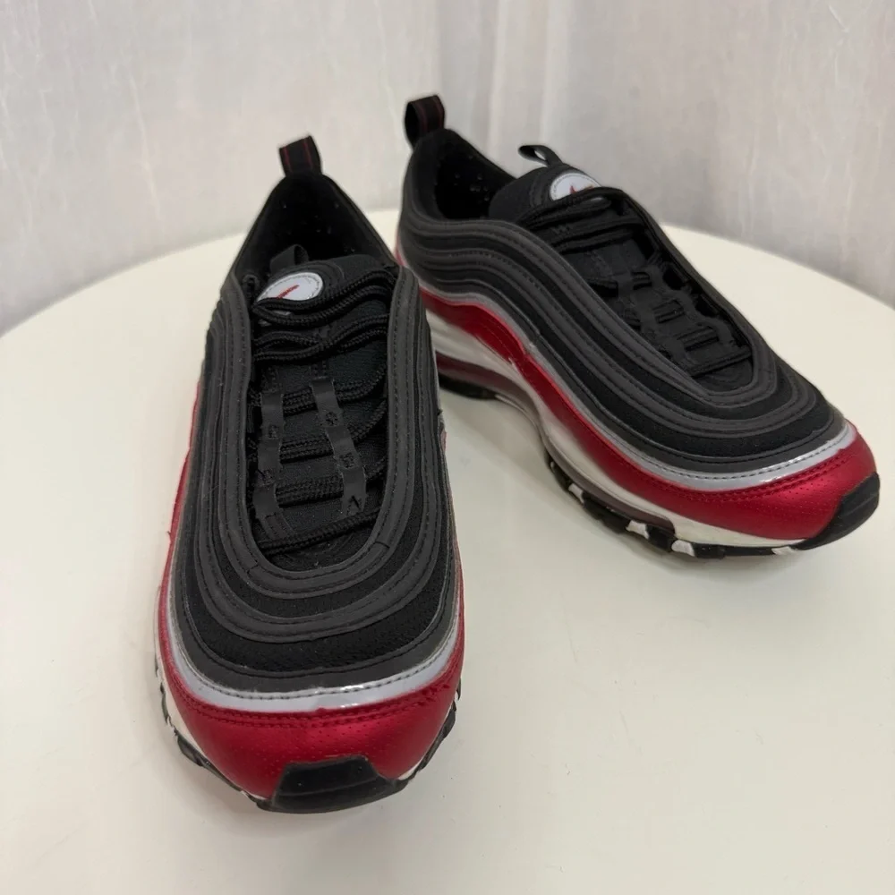 NIKE Air Max 97 SE GS 'Black Varsity Red' - Picture 9 of 13
